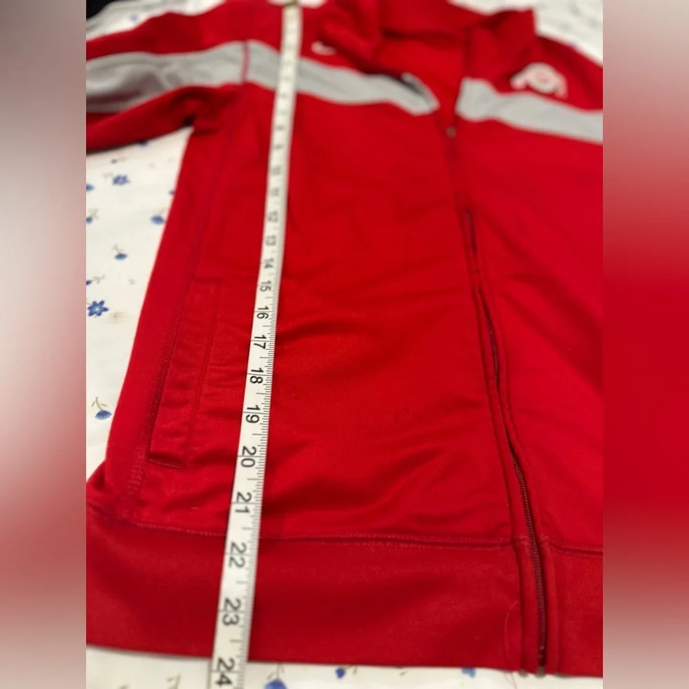 Vintage Nike Mens Sz:XL Full Zip Long Sleeve Red Ohio State Lightweight Jacket. - Picture 4 of 13